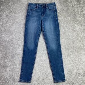 American Eagle Jegging Women's 2 Blue Skinny Mid-Rise Dark Denim Stretch